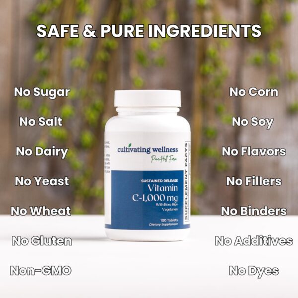 Frasco de Vitamina C-1000 mg