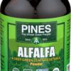 Pines polvo orgánico de alfalfa en envase de 10 onzas
