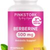 Suplemento Pink Stork Berberina 500mg Metabolismo Mujeres