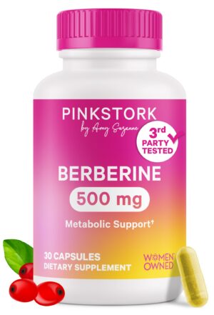 Suplemento Pink Stork Berberina 500mg Metabolismo Mujeres