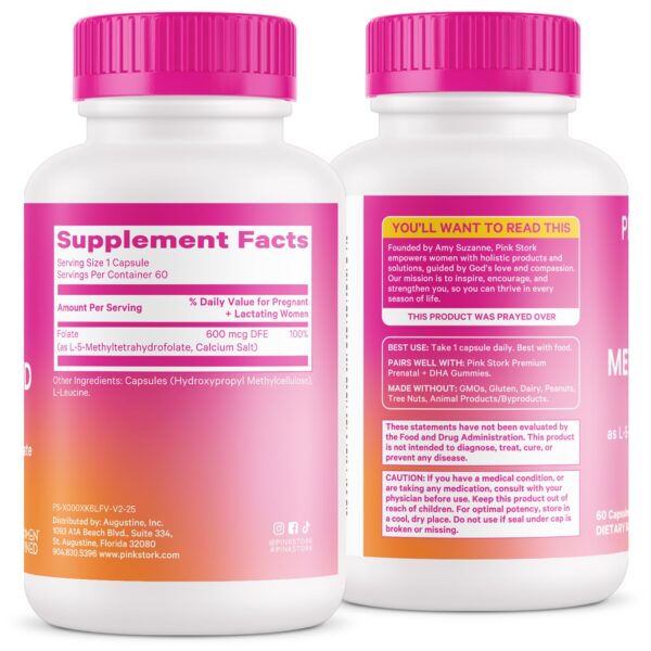 Etiqueta de Pink Stork Folate