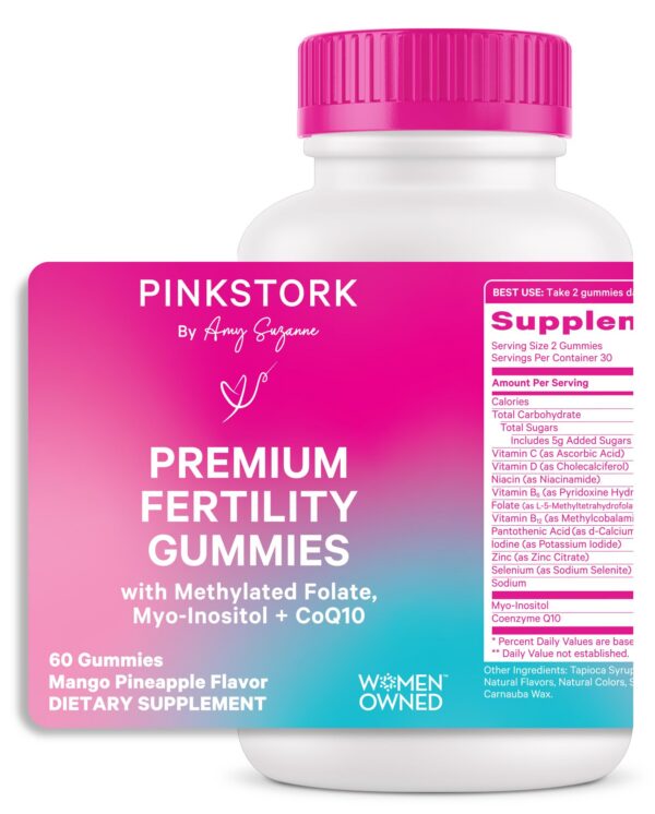 Version 1.0.0 Pink Stork gomitas premium para fertilidad femenino