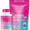 Paquete fertilidad Pink Stork té y suplementos prenatales 2 unidades