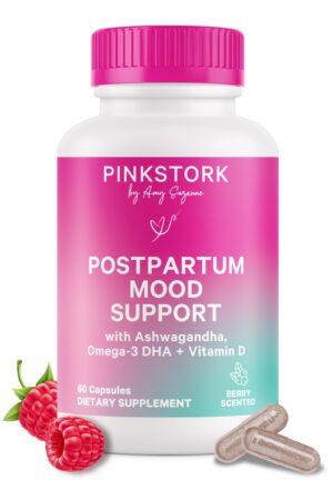 Frasco de Pink Stork Postpartum Mood Support