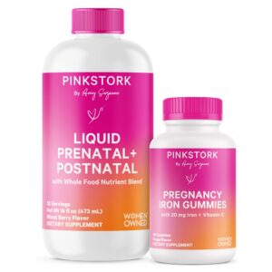 Version 1.0.0 Pink Stork prenatal bundle, vista frontal