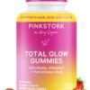 Frasco de Pink Stork Total Glow Gummies