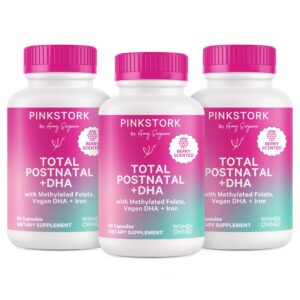 Pink Stork Total Postnatal vitamina para mujer caja frontal