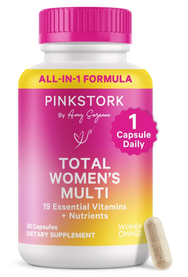 Version 1.0.0 Frente de la botella Pink Stork Total Mujer Multivitamin