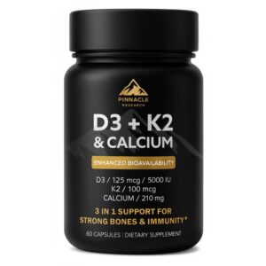 Frasco de Pinnacle Research Vitamina D3 + K2