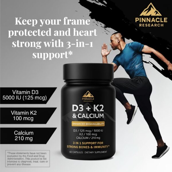 Etiqueta frontal de vitamina D3 + K2