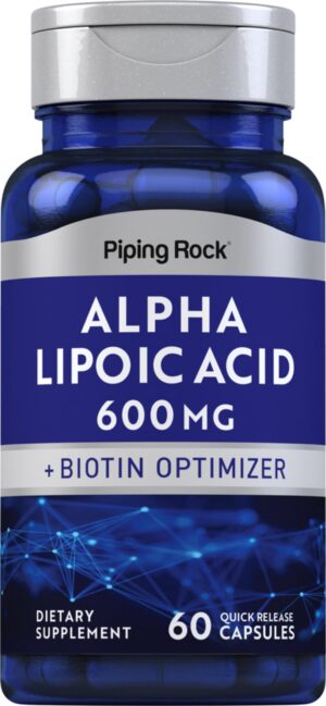 Piping Rock ALA 600 mg capsulas frentes