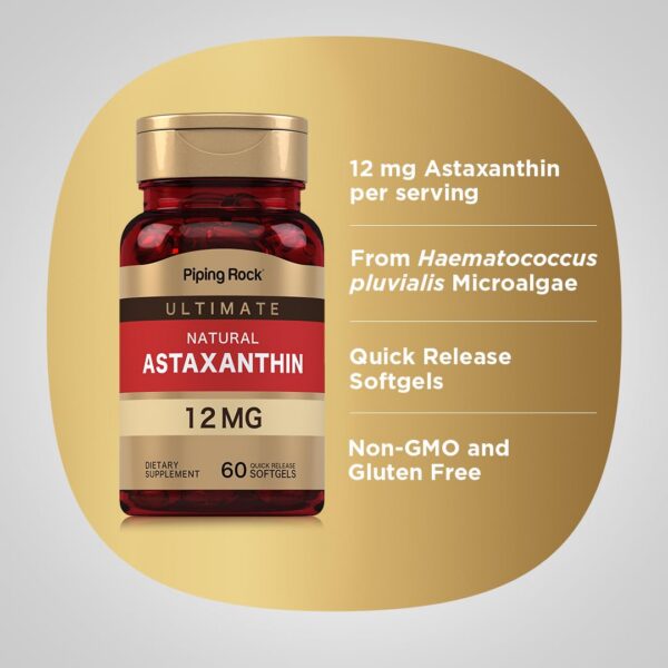 Detalle de la etiqueta de astaxantina