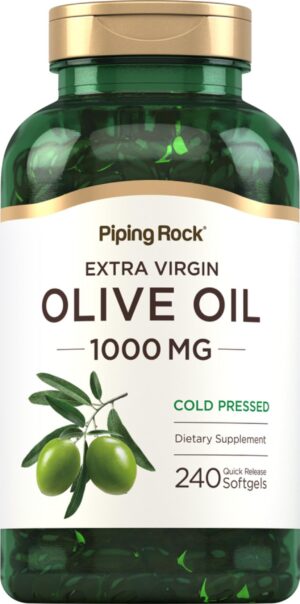 Piping Rock cápsulas blandas aceite de oliva extra virgen 1000mg
