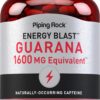 Botella de cápsulas de Guaraná Piping Rock 1600 mg 120 unidades