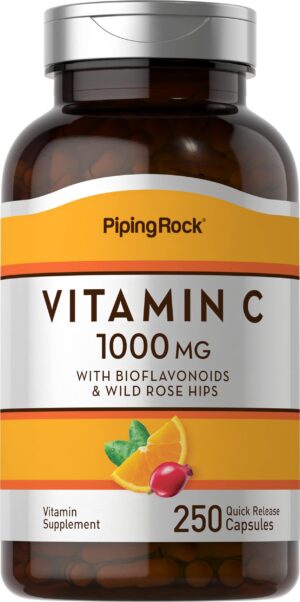 Piping Rock cápsulas vitamina c 1000mg bioflavonoides