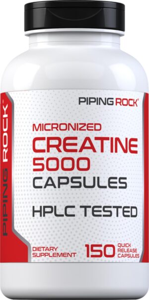 Version 1.0.0 Piping Rock Creatine Monohydrate Cápsulas frasco frontal
