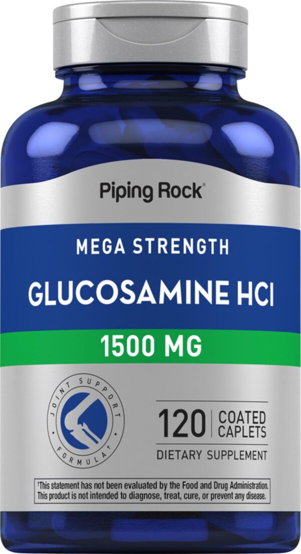 Piping Rock Glucosamina HCL 1500 mg frasco frontal