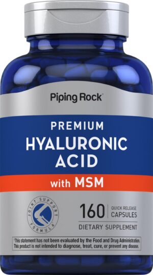 Piping Rock Hyaluronic Acid con MSM etiqueta frontal