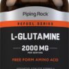 Frente del frasco Piping Rock L-Glutamine