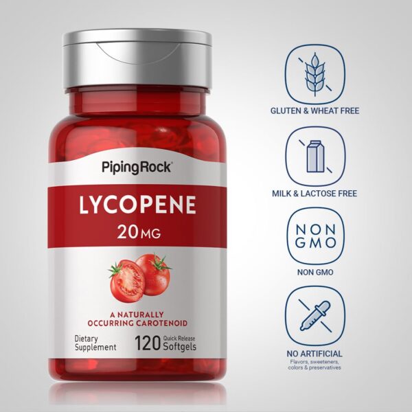 Cápsulas lycopene 20 mg en frasco