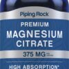 Piping Rock Magnesio Citrato 375 mg cápsulas frasco frontal