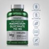 Detalle de etiqueta de 750 mg magnesio glicinato