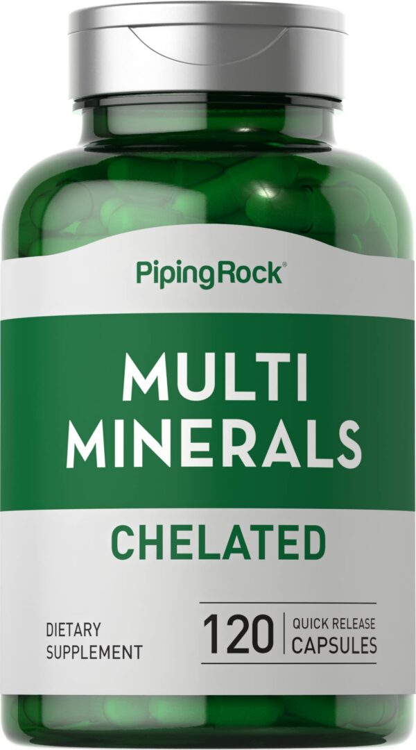 Piping Rock Mega Multi Mineral Suplemento Quelado 120 cápsulas