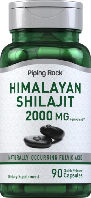 Version 1.0.0 Frasco de cápsulas Piping Rock Shilajit 2000mg