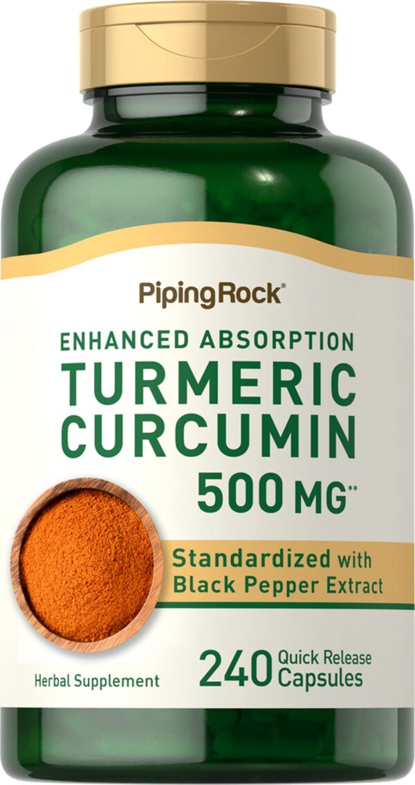 Version 1.0.0 Piping Rock suplemento cúrcuma curcumina 500mg caja