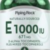 Piping Rock vitamina e 1000 iu 120 softgels amarillo