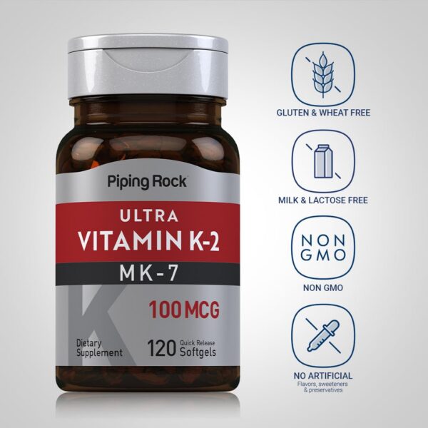 Etiqueta de Vitamina K2 MK7 trasera