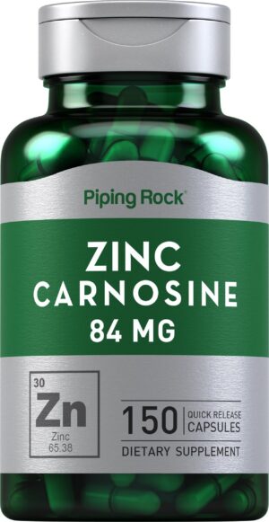 Piping Rock zinc carnosina suplemento botella