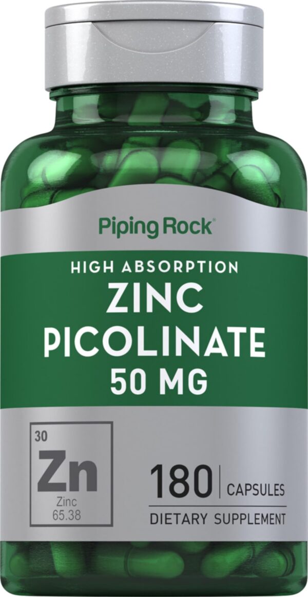 Piping Rock Zinc Picolinato cápsula frontal