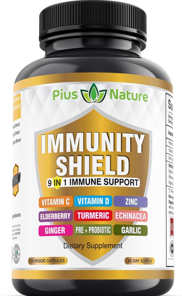 PIUS NATURE vitamina C D3 zinc suplemento inmunológico 120 cápsulas