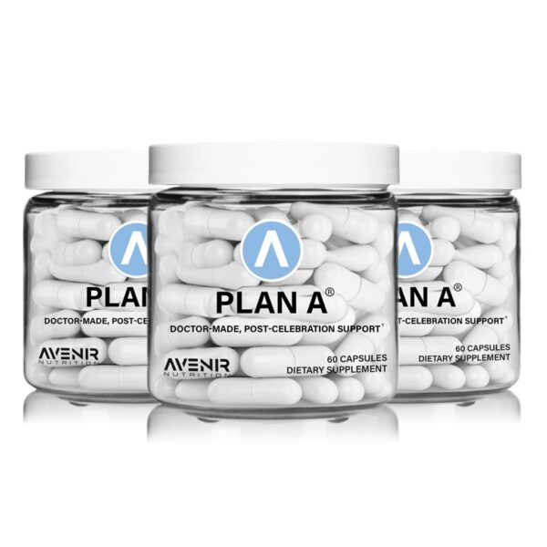 Version 1.0.0 Frasco de Plan A de Avenir Nutrition con cápsulas