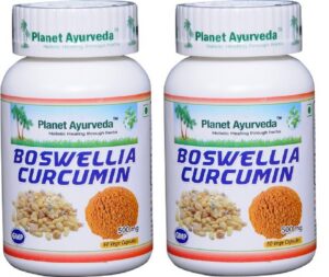 Planet Ayurveda Boswellia Curcumin cápsulas veganas 500mg dos botellas