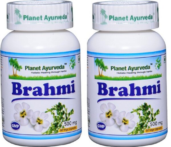 Planet Ayurveda Brahmi cápsulas vegetales 500mg botella principal