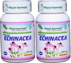 Planet Ayurveda cápsulas Echinacea India paquete 2 botellas