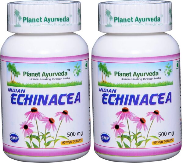 Planet Ayurveda cápsulas Echinacea India paquete 2 botellas