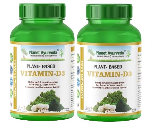 Planet Ayurveda Vitamina D3 orgánica doble pack 60 tabletas