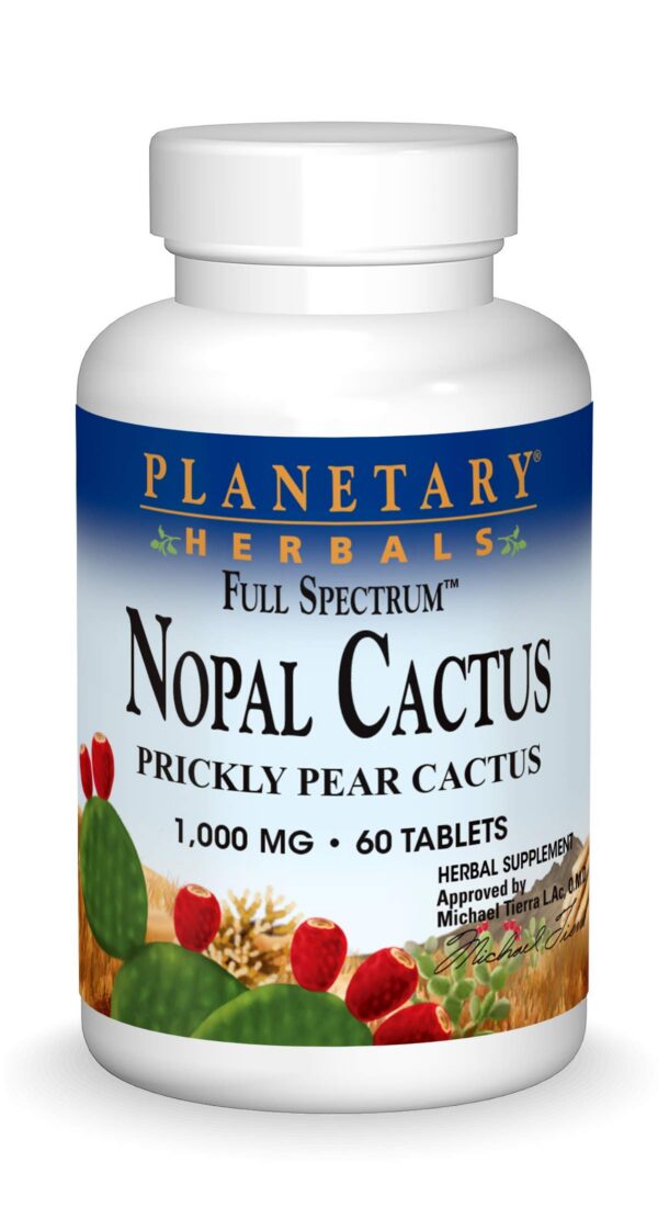 Frente del envase Planetary Herbals Nopal Cactus 1000 mg