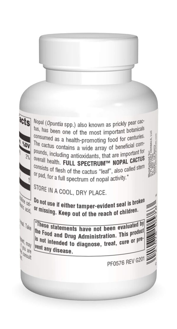 Version 1.0.0 Etiqueta de Planetary Herbals Nopal Cactus