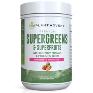 Version 1.0.0 Plant Advent Supergreens Superfrutas polvo paquete frontal