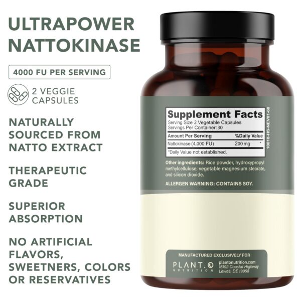 Version 1.0.0 Etiqueta nattokinase Plant.O NUTRITION