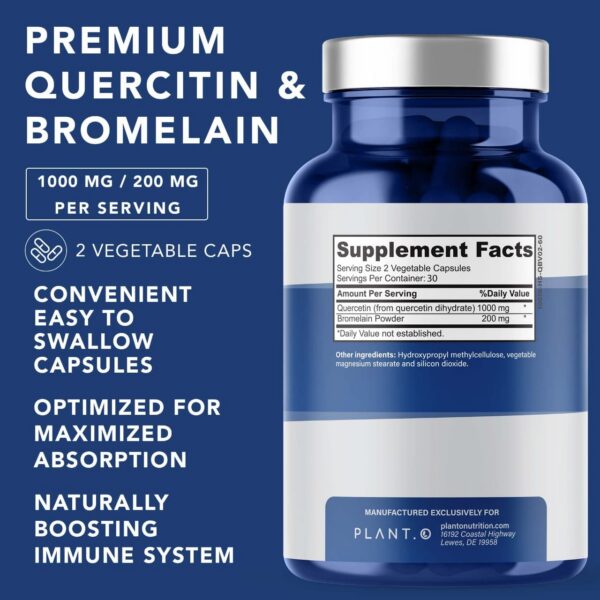 Etiqueta de Quercetina con Bromelina