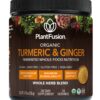 PlantFusion mezcla bebida cúrcuma y jengibre orgánica 30 porciones