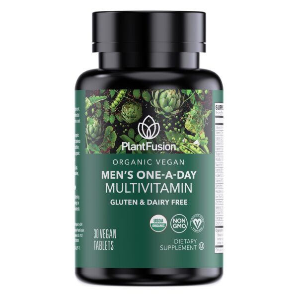 PlantFusion multivitamínico orgánico para hombres 30 tabletas