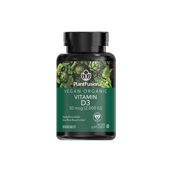 Version 1.0.0 PlantFusion Vitamina D3 vegana 2000 UI frasco
