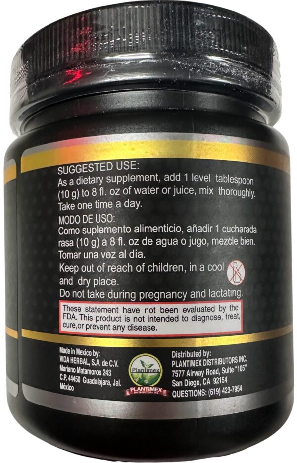 Etiqueta del producto Plantimex