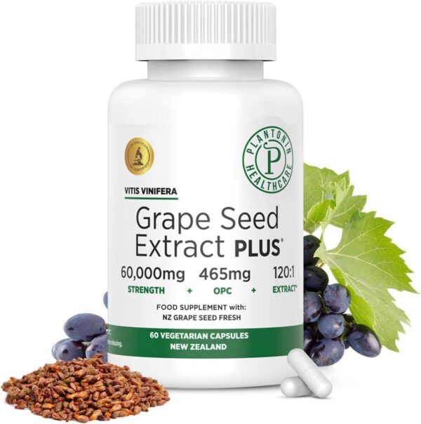 Plantonin extracto semilla de uva 500 mg 93% polifenoles envase frontal